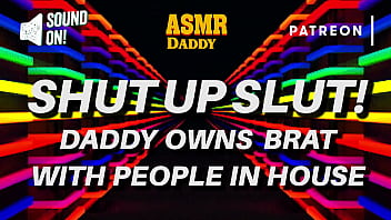 Shut Up Slut! Lil Gets Rough, Gagged Lockdown Pounding -ASMR Daddy Audio